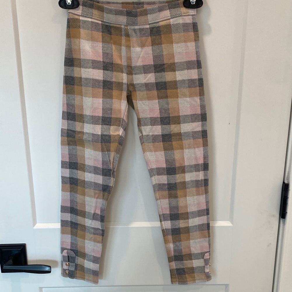 Janie and Jack Girls “tweed” Plaid Leggings
